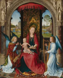 Marededéu intronisée avec Enfant et deux anges